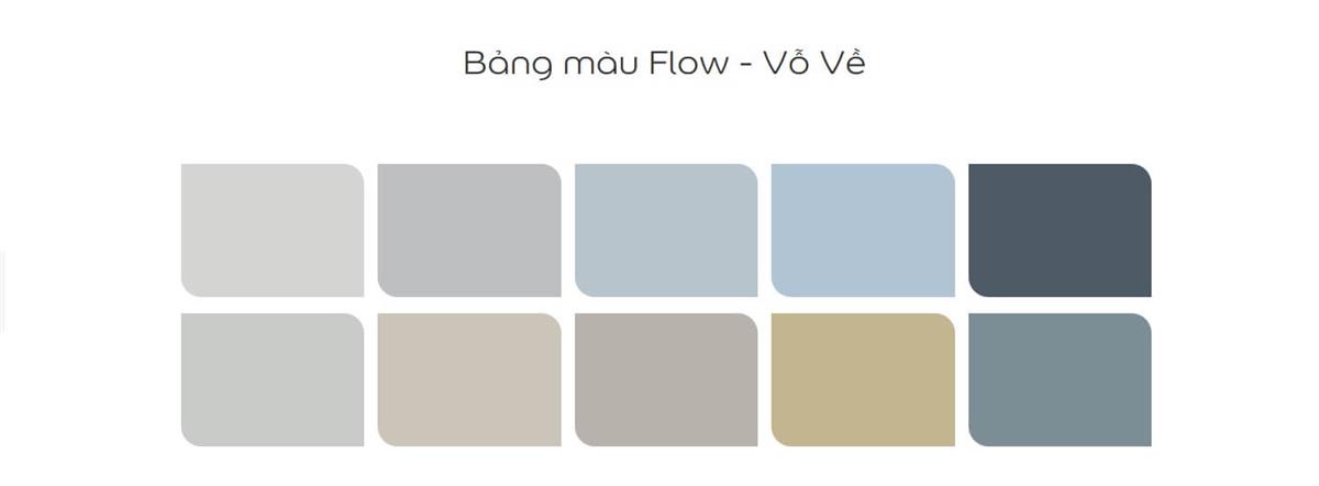 bảng màu flow vỗ về sơn dulux